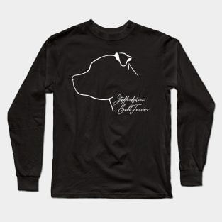 Proud Staffordshire Bull Terrier profile dog lover Long Sleeve T-Shirt